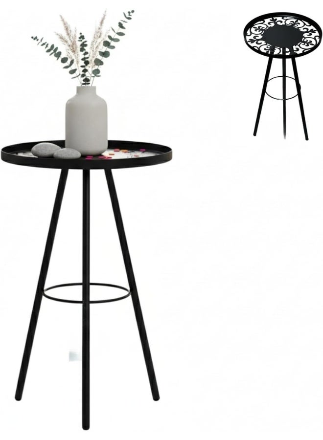 Ornate Metal Display Table – Small Decorative Accent Stand for Indoor and Outdoor Use – Perfect for Plants, Lanterns and Home Decor - Image 1